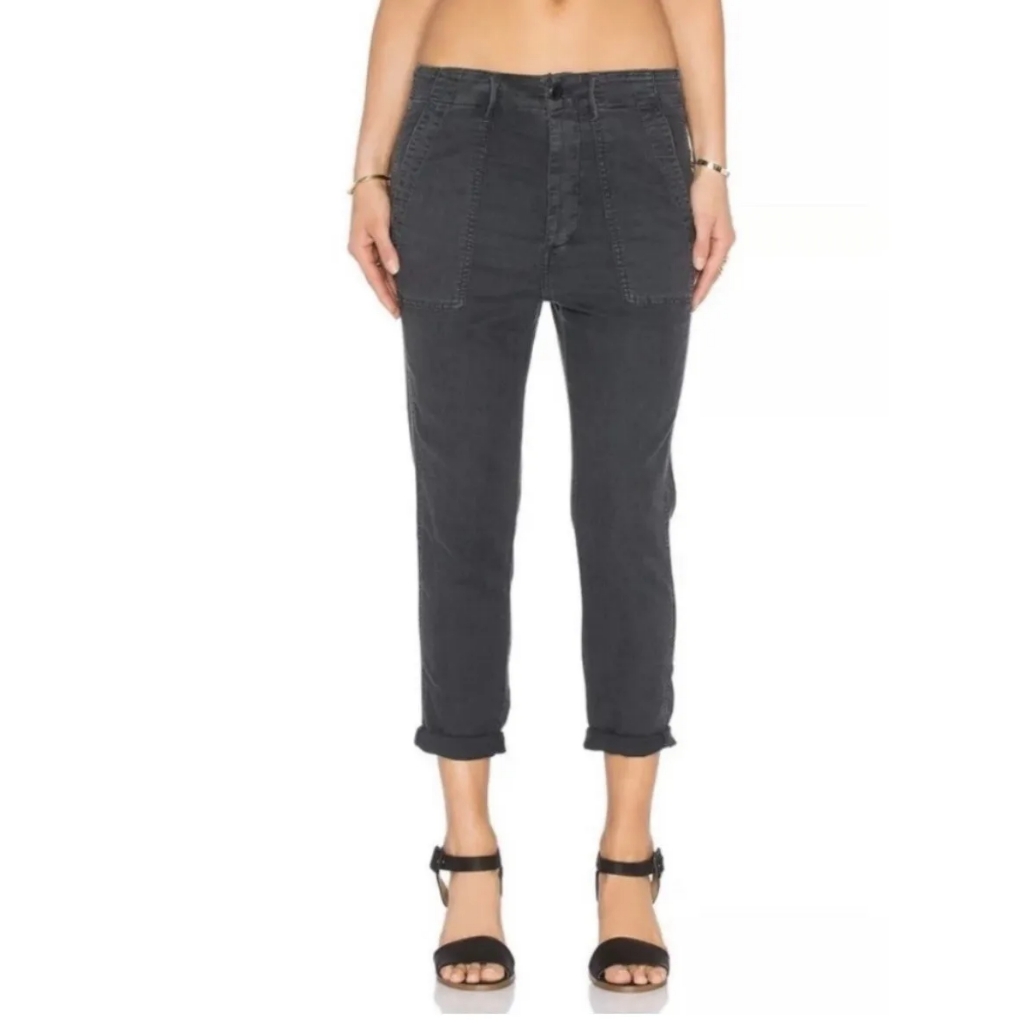 The Great The Slouch Armies Pants In Washed Black Corduroy